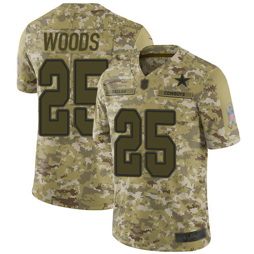 Men Dallas Cowboys Limited Camo Xavier Woods #25 2018 Salute to Service NFL Jersey